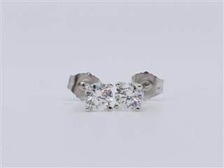 14K White Gold 1/2 CTW Lab Created Round Diamond Stud Earrings